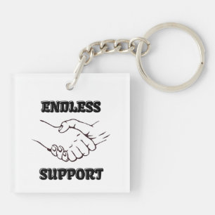 Endless Support – Handshake Symbol of Unity & Trus Keychain
