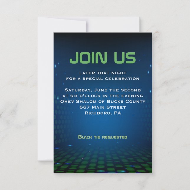 ENDLESS VIDEO GAMING Bar Mitzvah Invitation (Front)