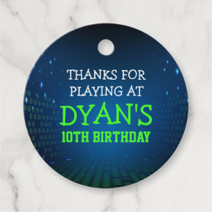 ENDLESS VIDEO GAMING Birthday Party Round Favor Tags
