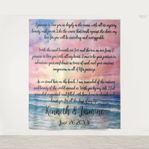 Endless Vows by the Sea Wedding Backdrop