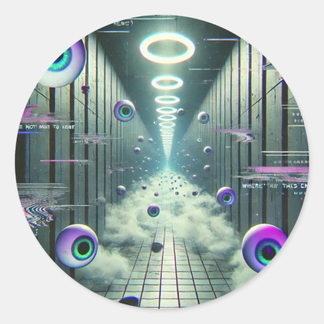 👁️ “Endless Watcher” Weirdcore Stickers 👁️ (Front)