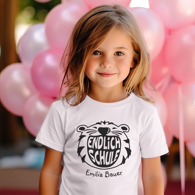 Endlich Schule Schulkind 1 Klasse Einschulung T-Shirt (Creator Uploaded)