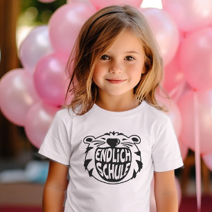 Endlich Schule Schulkind 1 Klasse Einschulung T-Shirt