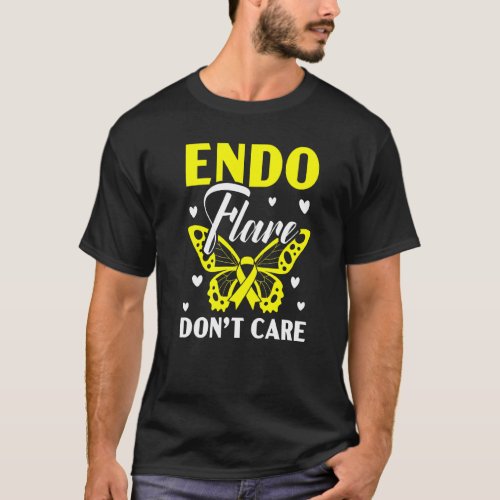Endo Flare Dont Care Endometriosis Awareness Dise T_Shirt