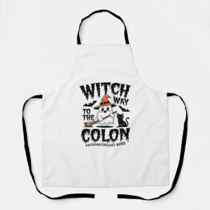 Endo Nurse Halloween Gastrointestinal Nurse Ghost  Apron