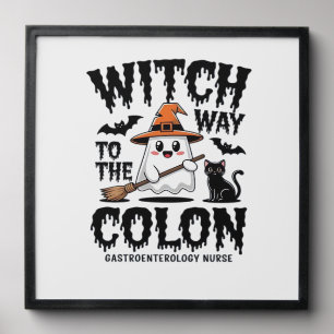 Endo Nurse Halloween Gastrointestinal Nurse Ghost  Peel And Stick Photo Tile