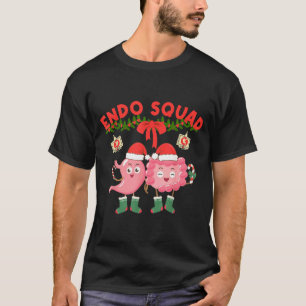 Endo Squad Nurse Stomach Santa Hat Endoscopy Tech T-Shirt