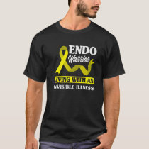 Endo Warrior Yellow Ribbon Endometriosis Awareness T-Shirt