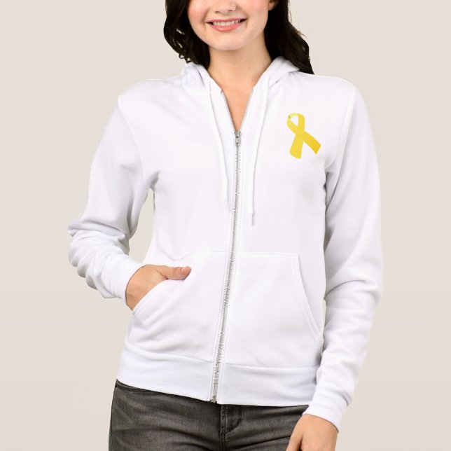 Endo Warrior Yellow Ribbon Hoodie Endometriosis (Front)