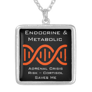 Endocrine & Metabolic Alert Silver Plated Necklace