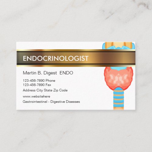 Endocrinologist Medical Business Cards