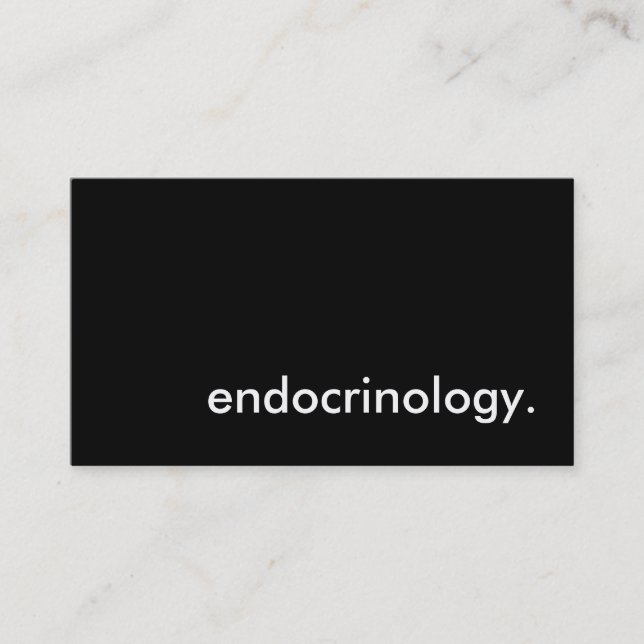 endocrinology. business card (Front)