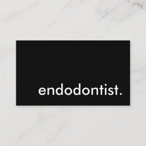 endodontist. (color customizable) business card