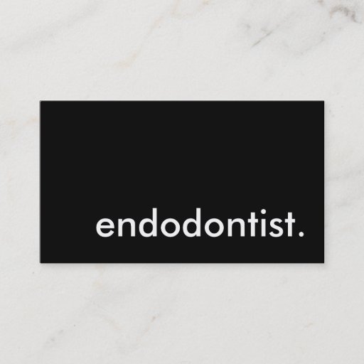 Customizable endodontist. (color customizable) business card