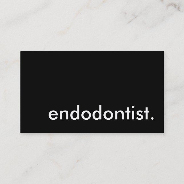 endodontist. (color customizable) business card (Front)