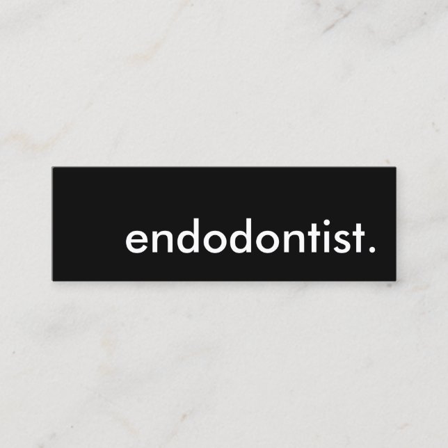 endodontist. mini business card (Front)