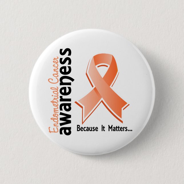 Endometrial Cancer Awareness 5 Pinback Button (Front)