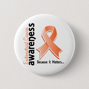 Endometrial Cancer Awareness 5 Pinback Button