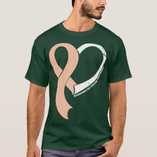 Endometrial Cancer Awareness Hople Love Heart Ribb T-Shirt