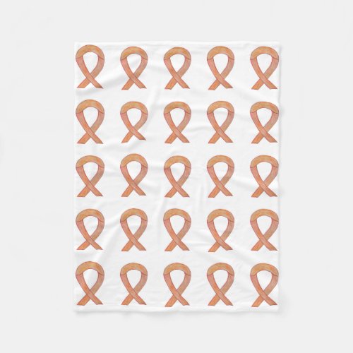 Endometrial Cancer Awareness Ribbon Fleece Blanket