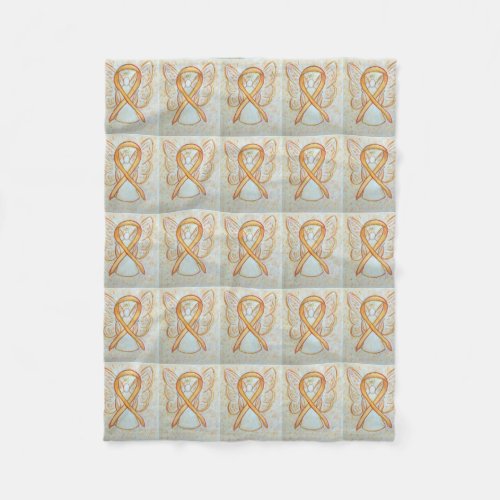 Endometrial Cancer Awareness Ribbon Soft Blankets