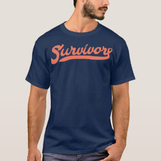 Endometrial Cancer Awareness Survivor Peach Ribbon T-Shirt
