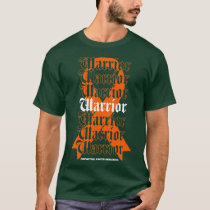 Endometrial Cancer Awareness Warrior Peach Ribbon  T-Shirt