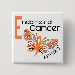 Endometrial Cancer BUTTERFLY 3.1 Pinback Button