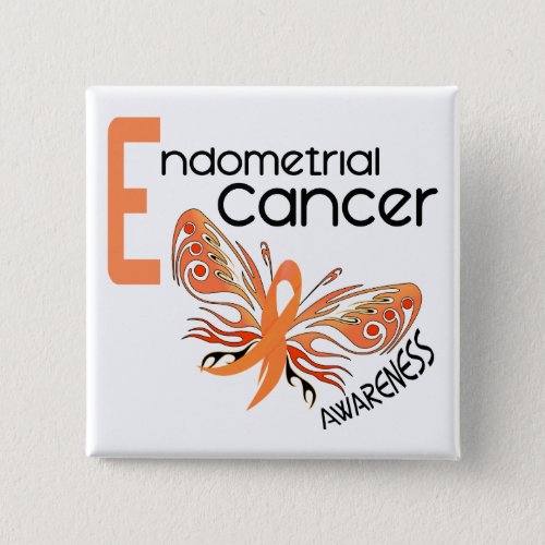 Endometrial Cancer BUTTERFLY 31 Pinback Button