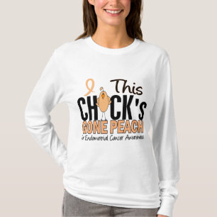 ENDOMETRIAL CANCER Chick Gone Peach T-Shirt