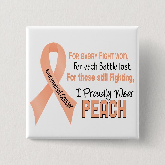 Endometrial Cancer For Every…..I Proudly Wear Peac Button (Front)