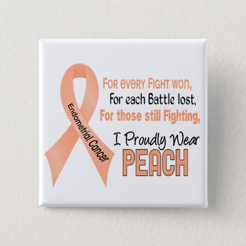 Endometrial Cancer For EveryI Proudly Wear Peac Button
