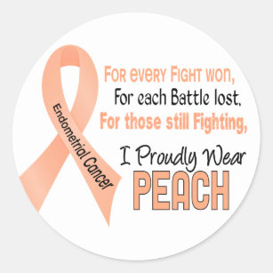 Endometrial Cancer For Every…..I Proudly Wear Peac Classic Round Sticker