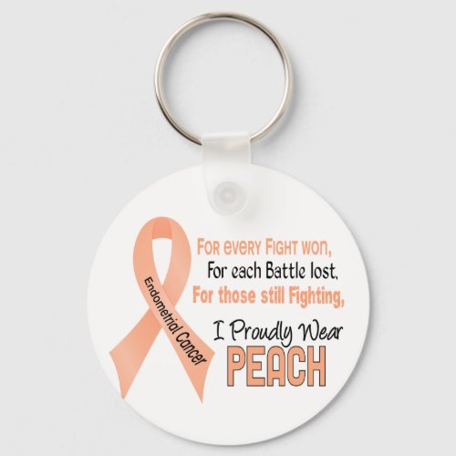 Endometrial Cancer For EveryI Proudly Wear Peac Keychain