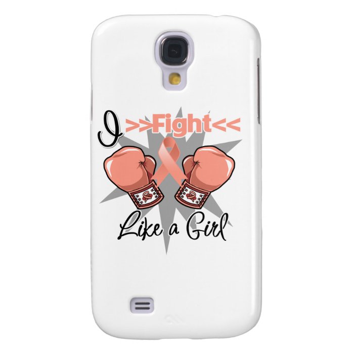 Endometrial Cancer I Fight Like a Girl With Gloves Galaxy S4 Cover