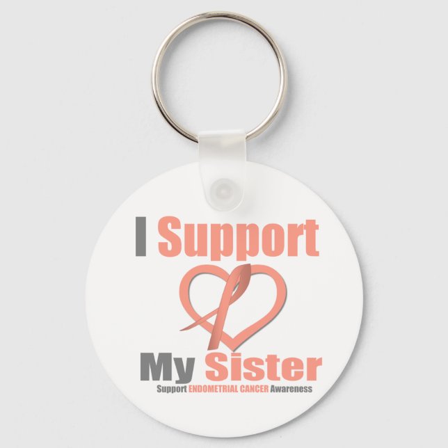 Endometrial Cancer I Support My Sister Keychain (Front)