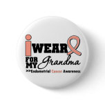 Endometrial Cancer I Wear Peach Ribbon For Grandma