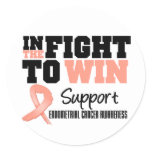 Endometrial Cancer In The Fight To Win Classic Round Sticker