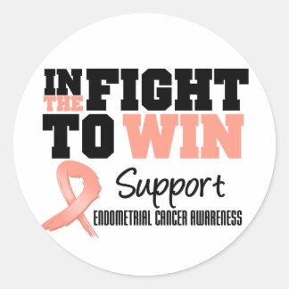 Endometrial Cancer In The Fight To Win Classic Round Sticker