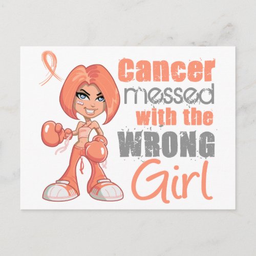 Endometrial Cancer Messed With Wrong Girl Postcard