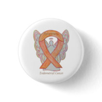 Endometrial Cancer Peach Awareness Ribbon Pins