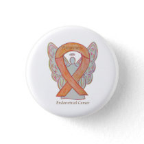Endometrial Cancer Peach Awareness Ribbon Pins
