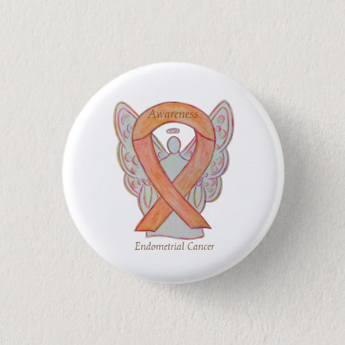 Endometrial Cancer Peach Awareness Ribbon Pins