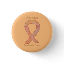 Endometrial Cancer Peach Awareness Ribbon Pins