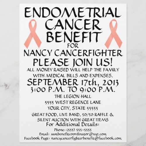 Endometrial Cancer Ribbon Benefit Flyer