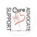 Endometrial Cancer Support Advocate Cure Classic Round Sticker