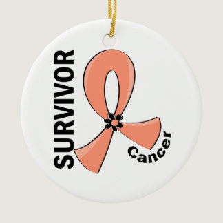 Endometrial Cancer Survivor 12 Ceramic Ornament