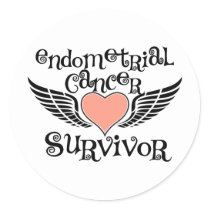 Endometrial Cancer Survivor Classic Round Sticker
