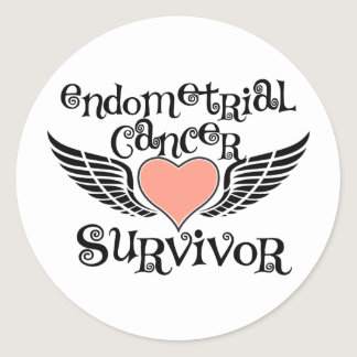 Endometrial Cancer Survivor Classic Round Sticker