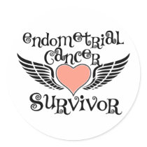 Endometrial Cancer Survivor Classic Round Sticker